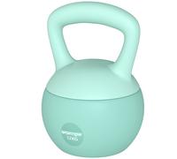 SPORTNOW Kettlebell 12 kg, rempli de sable métallique, poignée antidérapante pour entraînement à domicile, 21x21x30 cm, vert