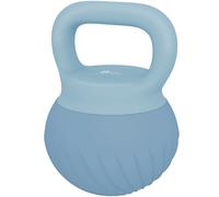 SPORTNOW Kettlebell 8 kg remplie de sable métallique et poignée antidérapante pour entraînement 27x20x20 cm Bleu Clair