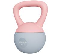 SPORTNOW Kettlebell 8 kg remplie de sable métallique et poignée antidérapante pour entraînement à domicile 19x19x28 cm Rose