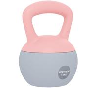 SPORTNOW Kettlebell Souple 12 kg avec poignée antidérapante pour la Maison, la Gym, l'haltérophilie et la Musculation, Rose et Gris