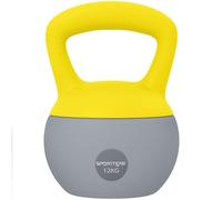 SPORTNOW Kettlebell souple 12kg, poignée antidérapante, Jaune et Gris