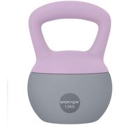 SPORTNOW Kettlebell souple 12kg, poignée antidérapante, Violet et Gris