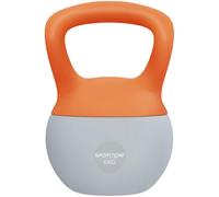 SPORTNOW Kettlebell souple 6 kg avec poignée antidérapante pour la maison, la gym, l'haltérophilie et la musculation, orange et gris