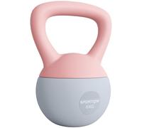 SPORTNOW Kettlebell Souple 6 kg avec poignée antidérapante pour la Maison, la Gym, l'haltérophilie et la Musculation, Rose et Gris