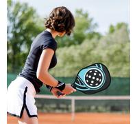 SPORTNOW Lot de 4 raquettes de pickleball ensemble de raquette de pickleball en bois de peuplier 4 balles et un sac bleu et noir