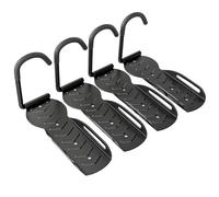 SPORTNOW Lot de 4 Supports de Vélo Mural Crochet Vélo Noir
