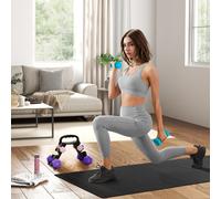 SPORTNOW Lot d'haltères hexagonaux, haltères musculation, 2 x 1 kg, 2 x 3 kg, 2 x 5 kg, avec support convertible d'haltères