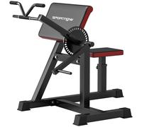 SPORTNOW Machine biceps et triceps 2 en 1 Banc de curl prédicateur avec siège et support de coude réglables pour salle de sport et maison