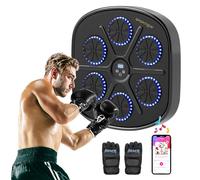 SPORTNOW Machine de Boxe Musicale avec 9 Vitesses et Modes Bluetooth Noir