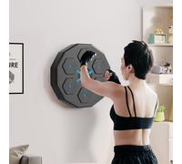 SPORTNOW Machine de boxe musicale music boxing machine mural avec gants de boxe, bluetooth music 40 x 40 x 7,5 cm, noir