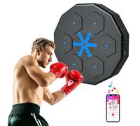 SPORTNOW Machine de Boxe Musicale Music Boxing Machine Mural avec Gants de Boxe, Bluetooth Music Boxe Mural Musique pour Gym et la Maison, Noir