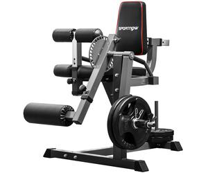 SPORTNOW Machine d'extension de jambe, étirement des jambes, capacité 120 kg, multifonction 100 x 90 x 105 cm acier noir