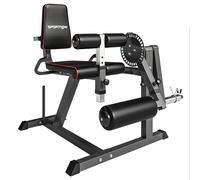 SPORTNOW Machine d'extension de jambe, étirement des jambes, capacité 120 kg, multifonction équipement banc de musculation pour gym, entraînement des hanches, cuisses et bas du corps acier noir