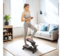 SPORTNOW Mini-Stepper, Appareil Stepper Compact pour l'Entraînement, Fitness-Stepper avec Moniteur LCD et Pédales Antidérapantes, Noir