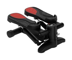 SPORTNOW Mini Stepper pour Domicile avec Écran LCD Noir | Stepper fitness, capacité 100 kg, pour entraînement des jambes au bureau à domicile.