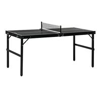 SPORTNOW Mini Table de ping Pong Pliable, Table de ping-Pong d'intérieur avec Filet, balles, poignée, pour extérieur et intérieur 152 x 76 x 72 cm, Noir