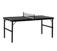 SPORTNOW Mini Table de ping-Pong Pliable Table de Tennis de Loisirs avec Filet de ping-Pong Poignée Set de ping-Pong Indoor Jeu pour la Maison Aluminium Noir