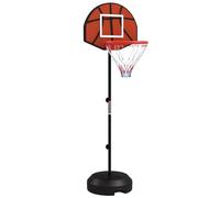 SPORTNOW Panier de Basket-Ball 2 en 1 avec Hauteur Réglable 129cm et 179cm | Jeu de Fléchettes Magnétique
