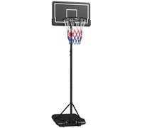 SPORTNOW Panier de Basket Extérieur à roulettes 182-213/220-250 cm Noir