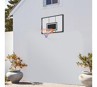 SPORTNOW Panier de basket mural, panier basket, avec vis de montage et clé, pour extérieur, noir, transparent, orange