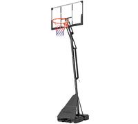 SPORTNOW Panier de Basket Portable pour Extérieur, Réglable 2,45-3,05 m, Panneau Incassable, Réglage à Manivelle