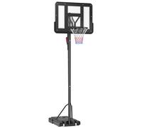 SPORTNOW Panier de Basket sur Pied Hauteur réglable manuellement 2,35-3,05m (Panier) avec Panneau arrière Solide, roulettes, Base de lestage pour Enfant et Adulte