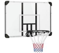 SPORTNOW Panier de Basketball Mural avec Panier spécial - 113L x 73H cm - Filet Toutes Saisons pour l'intérieur et l'extérieur Blanc