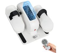 SPORTNOW Pedalier d'appartement, eplliptique de Bureau, Mini vélo elliptique électrique avec écran LCD, télécommande et 12 Vitesses réglables, Silencieux et Portable pour Les Seniors, Blanc