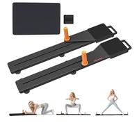 SPORTNOW Planche à repousser - Lot de 2, Planche à repousser portable avec rails à double glissement, genouillères, support à repousser, machine Pilates Reformer pour la salle de gym à domicile,