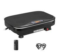 SPORTNOW Plateforme Vibrante avec Lumières, Bluetooth, 3 Programmes, 99 Vitesses, Télécommande, Écran LED, 47x32x12cm, Noir