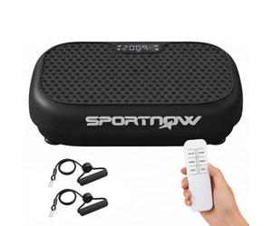 SPORTNOW Plateforme Vibrante Fitness 200W Plaque Vibrante 48cm Noir