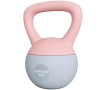 SPORTNOW Poids russe 6 kg Kettlebell rempli de sable métallique et poignée antidérapante pour entraînement à la maison 19x19x28 cm Rose