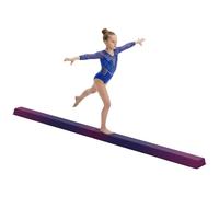 SPORTNOW Poutre de Gym Pliable Enfant 2,35m, Base antidérap., Bleu/Rose