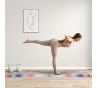 SPORTNOW Poutre de gymnastique pliable fond antidérapant, poignée de transport, 236 x 10/15 x 6,5 cm multicolore