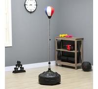 SPORTNOW Punching ball sur pied, sac de frappe sur pied base lesté 12 ventouses 48 x 48 x 147 -165 cm noir