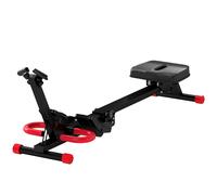 SPORTNOW Rameur Pliable 2 en 1 Entraîneur Taille Résistance Réglable Écran LCD Siège Rembourré Charge 120 kg