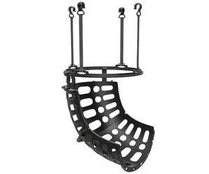 SPORTNOW Retour de Ballon de Basket-Ball, Hauteur Réglable, Noir | Système de Renvoi du Ballon de Basket, Rotation à 360°, avec Crochets Détachables