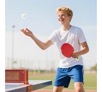 SPORTNOW Set de 4 raquettes de ping-pong, set de tennis de table 4 raquettes 8 balles 1 sac pour amateurs débutants experts