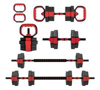 SPORTNOW Set d'haltères réglables 6-en-1 avec barre de connexion 15 kg