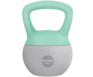 SPORTNOW Soft Kettlebell, 6kg Kettle Bell with Non-Slip Handle for Home Gym Weight Lifting and Strength Training, Purple and Grey