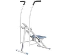 SPORTNOW Stair stepper pliable climber stairmaster pour exercice de gym à domicile pédales réglables écran LCD 85x80x142cm blanc