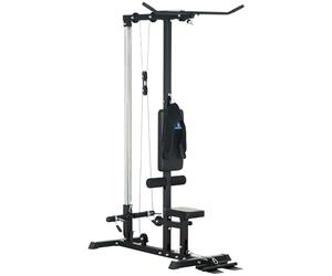 SPORTNOW Station de Musculation - Aosom.FR x FFHandball - Station à Poulie, tirage Poitrine - LAT pulldown Machine - Banc de Musculation, Haut du Corps, Entrainement Complet, Domicile, Fitness, Gym