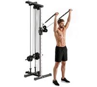 SPORTNOW Station de Musculation Montage Mural, Double Poulie 15 Positions