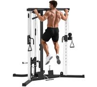 SPORTNOW Station De Musculation Multifonction Avec Barre De Traction Noir