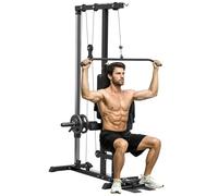 SPORTNOW Station de musculation pour la maison - Station de fitness multifonction avec barre de traction - Système de traction - Jusqu'à 50 kg - Équipement de fitness pour la musculation à la maison