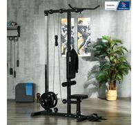 SPORTNOW Station de musculation Station à Poulie, tirage poitrine - lat pulldown machine - banc de musculation Musculation