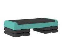 SPORTNOW Step d'aérobic, step de fitness antidérapant, hauteur réglable, 3 niveaux de 10,5/15,5/20,5 cm, charge 250 kg, pour exercice à domicile, salle de sport, 77 x 36 x 20,5 cm, vert et noir