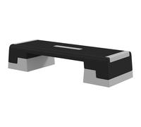 SPORTNOW Stepper à Hauteur Réglable avec Marches Amovibles et Fond Antidérapant, en ABS, 97x36x15/20/25 cm, Gris