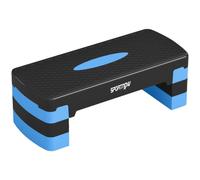 SPORTNOW Stepper Fitness Aérobic 3 Niveaux Réglable 10/15/20 cm Bleu