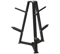 SPORTNOW Support de poids pour plaques support de barre d'haltère rack de rangement pour plaques de poids arbre de poids olympique capacité max. 300 kg